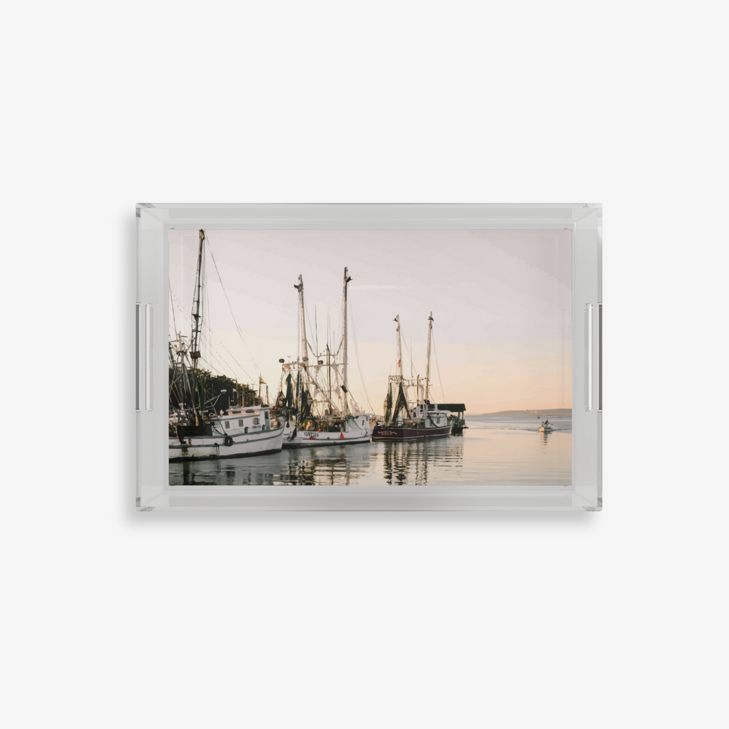 Shem Creek Morning Acrylic Serving Tray