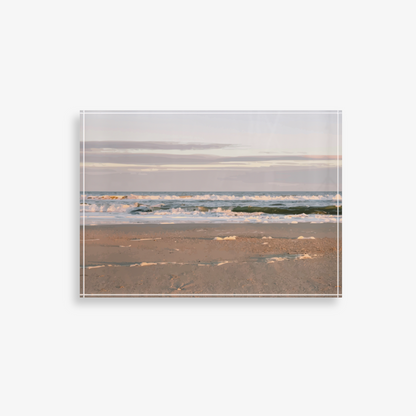 Golden Waves Acrylic Photo Block