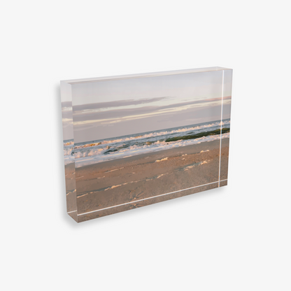Golden Waves Acrylic Photo Block