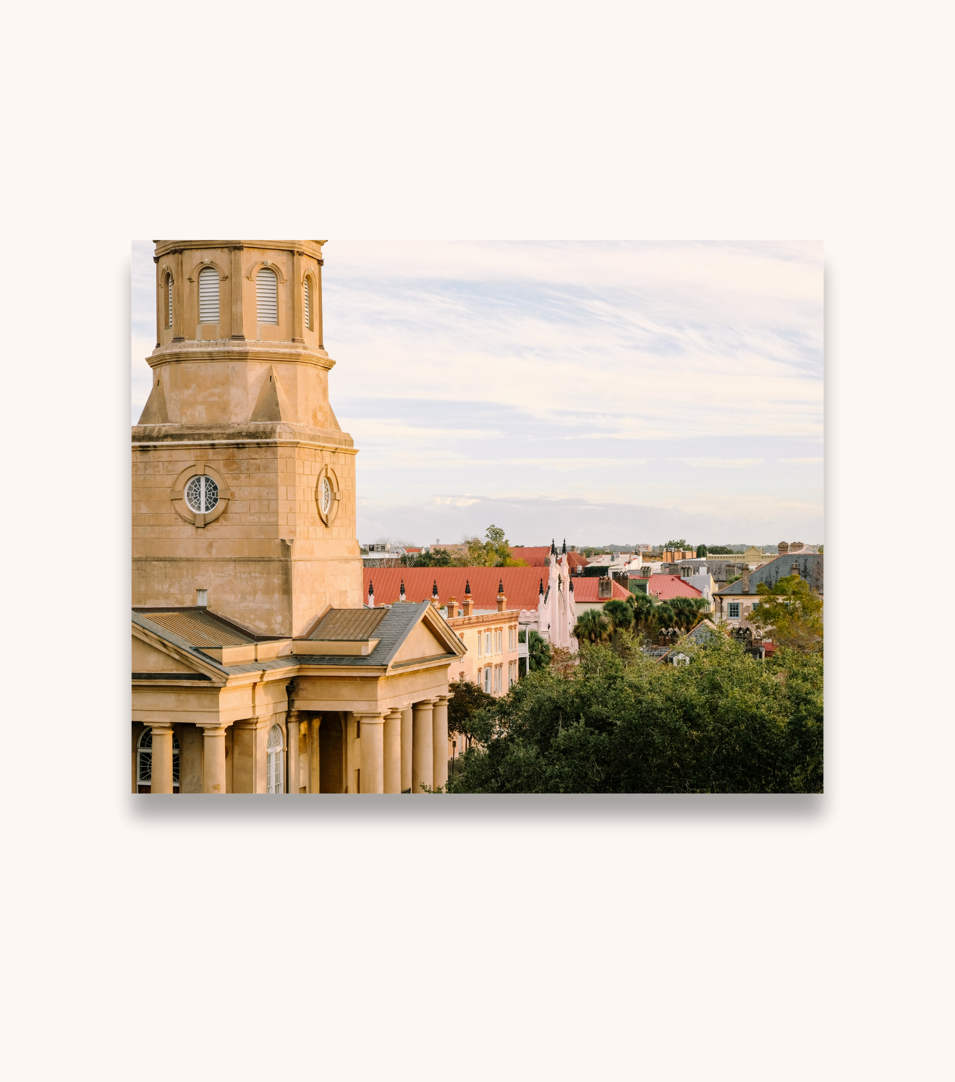 French Quarter Skyline Charleston photography print showcasing historic architecture