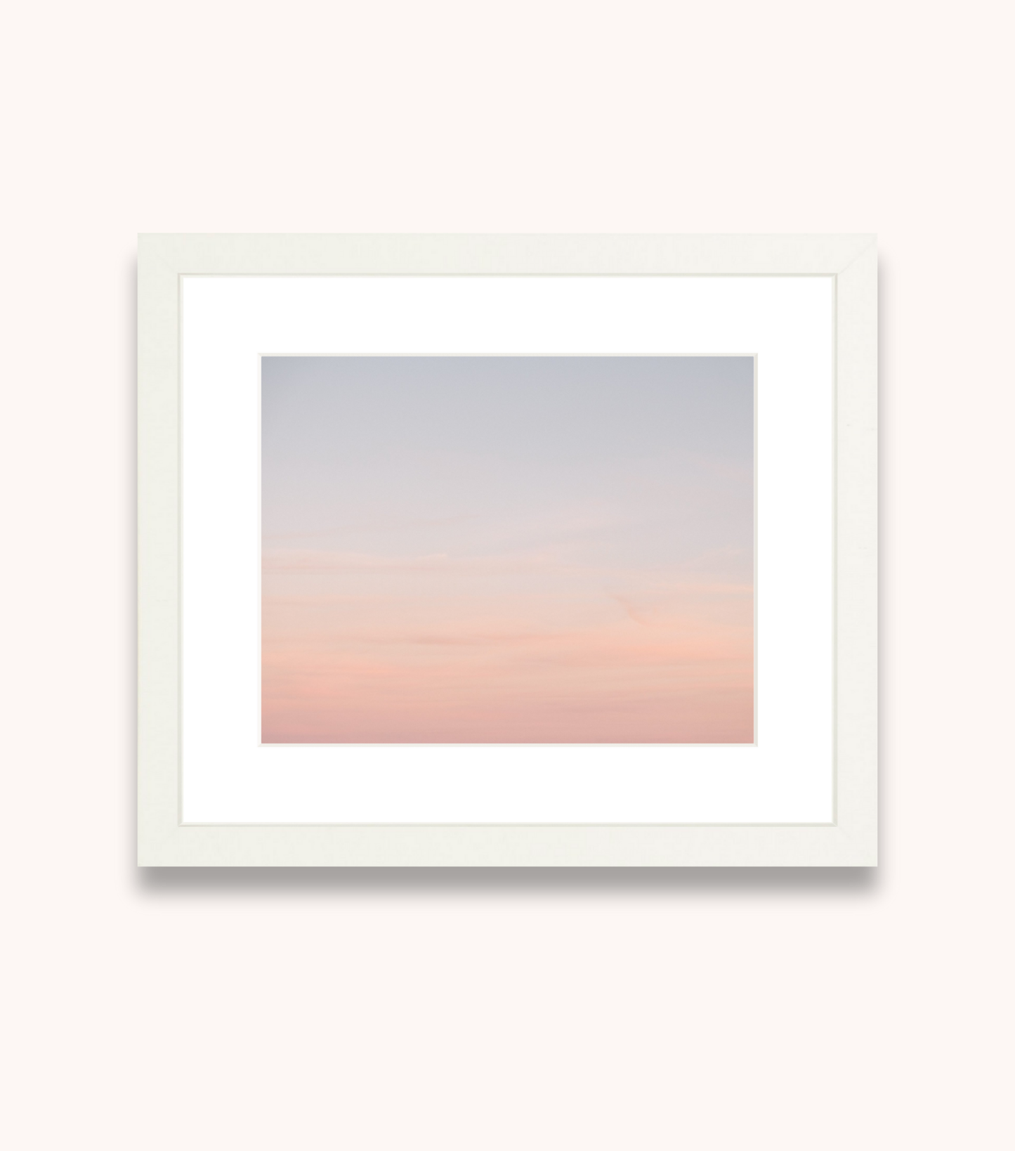 Framed pastel sky photography print inspired by a Charleston sunset