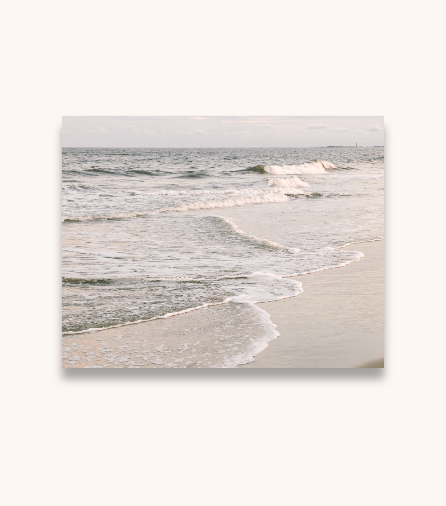 Salty Air coastal photography print of Folly Beach styled as a minimalist wall art print