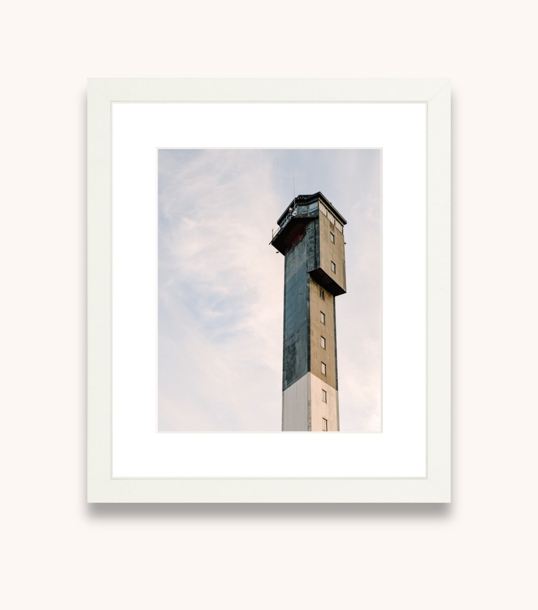 Framed coastal wall art of Sullivan’s Island Lighthouse in Charleston