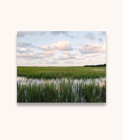 Sunset Marsh 1 Charleston photography print featuring Lowcountry marshland at dusk