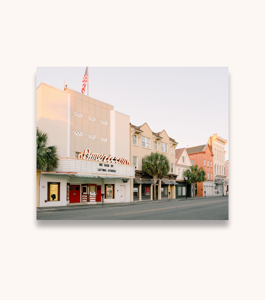 Charleston photography print of the American Theater marquee displayed as wall art